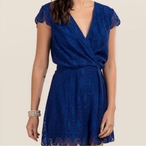 Francesca’s Blue Lace Romper